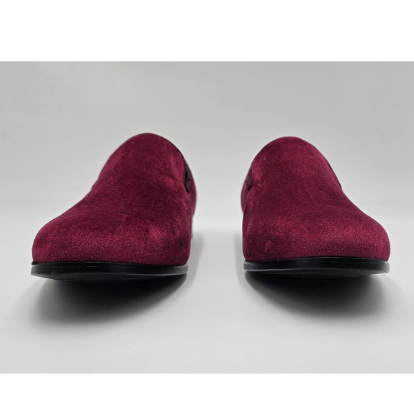 Alfani Zion Slipper Loafer Burgundy Velvet Slip On Casual Shoe Men\'s 10.5 main image 9